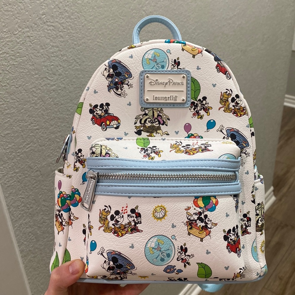 Loungefly Disney Parks Mickey and Minnie's Runaway Railway Mini Backpack